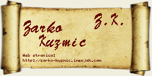 Žarko Kuzmić vizit kartica